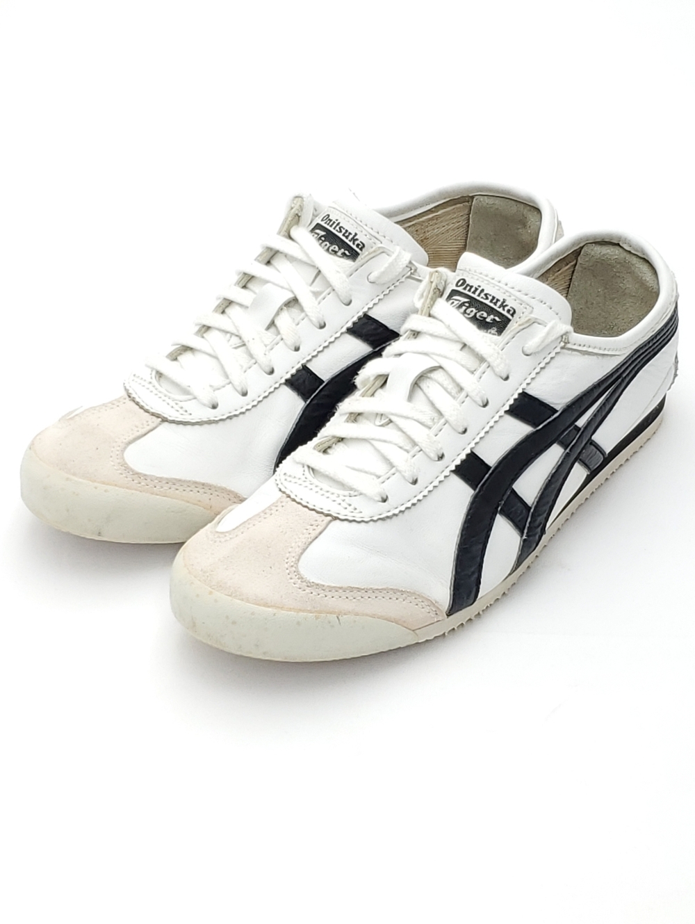 Onitsuka Tiger by Asics Mexico 66 White/Black Leather/Suede Unisex Sneaker M8.5